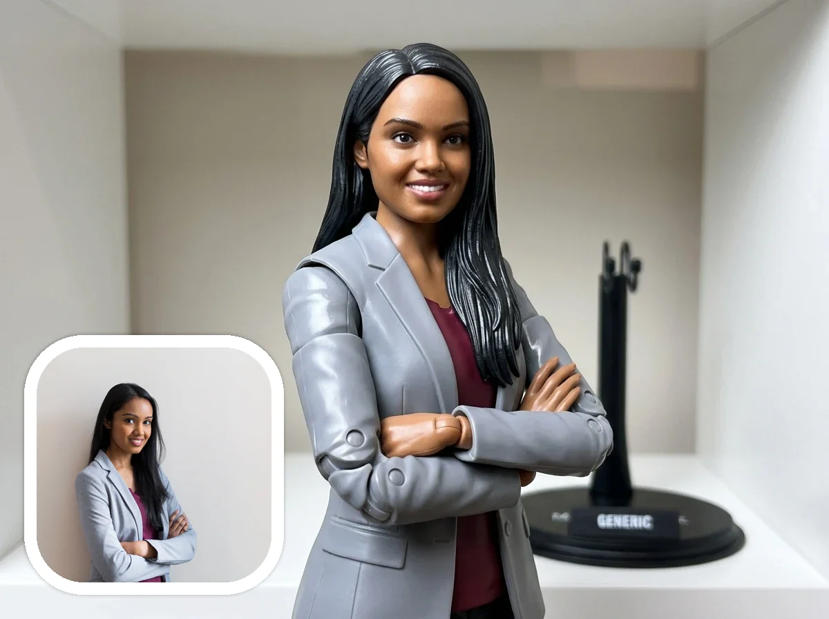 Action Figure character portrait before and after example