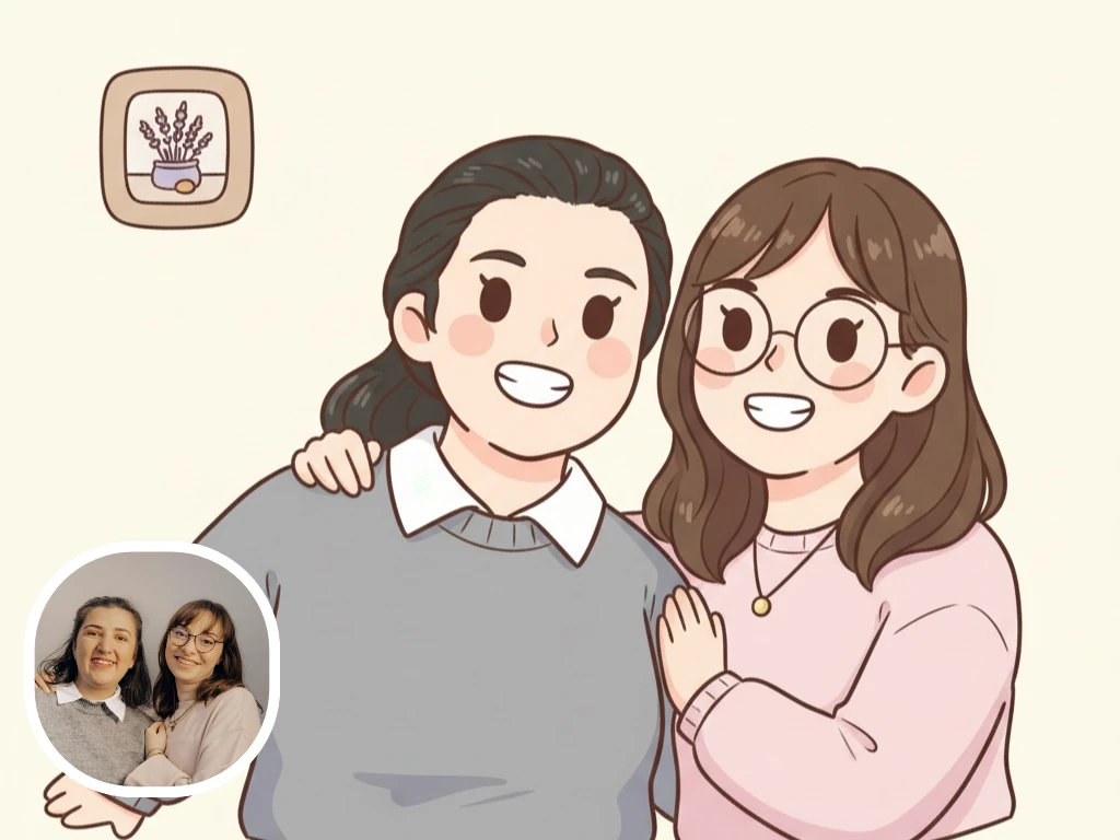 Couple photo to chibi image example