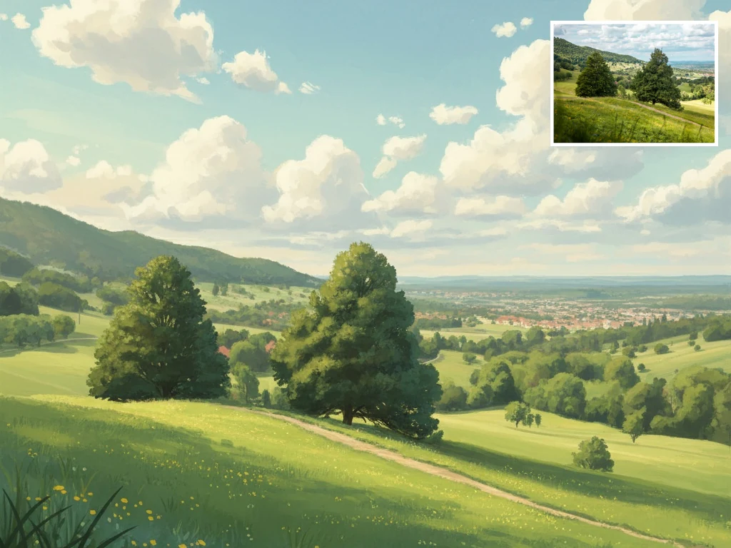 Ghibli-style landscape use case preview