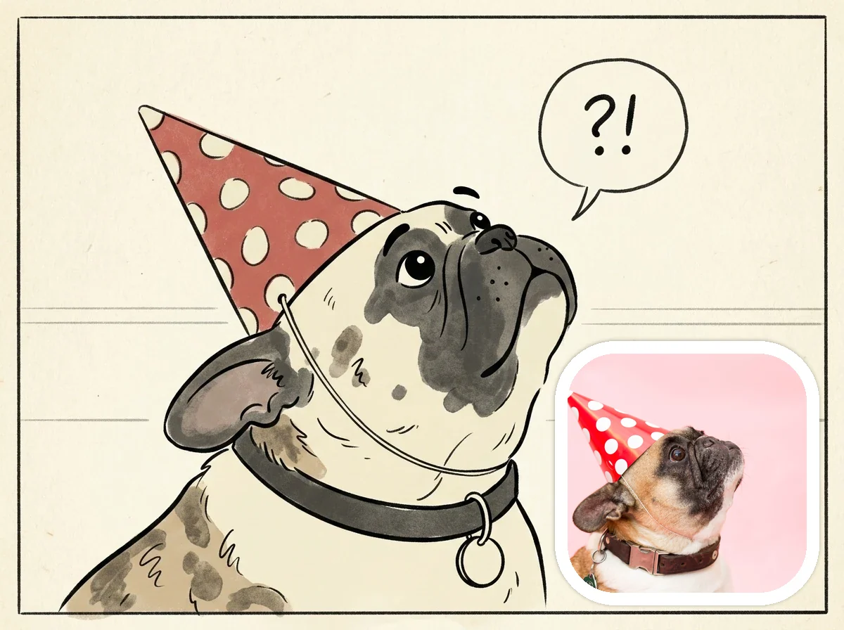 Snoopy Comic pet before and after example