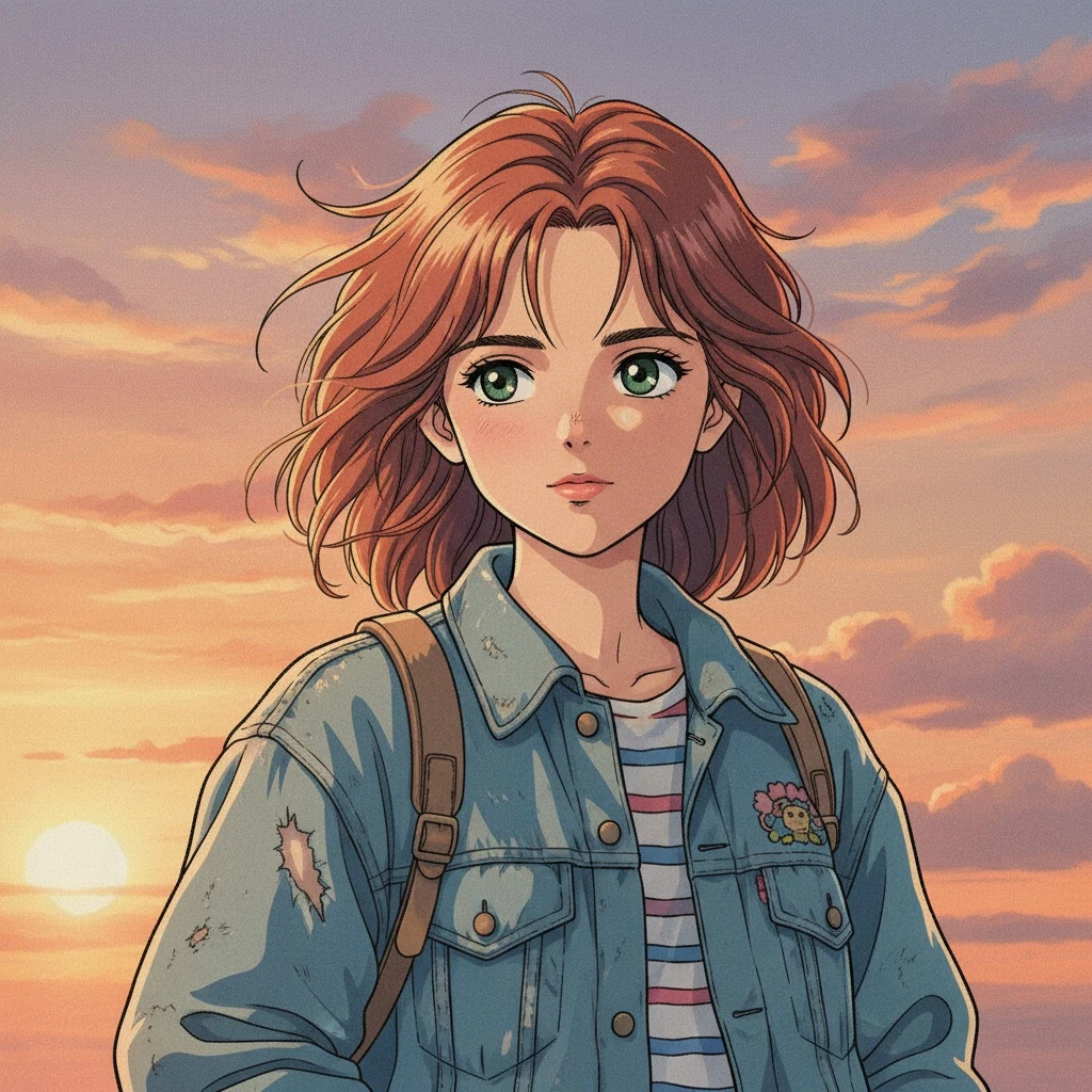 Photo to 90s anime example