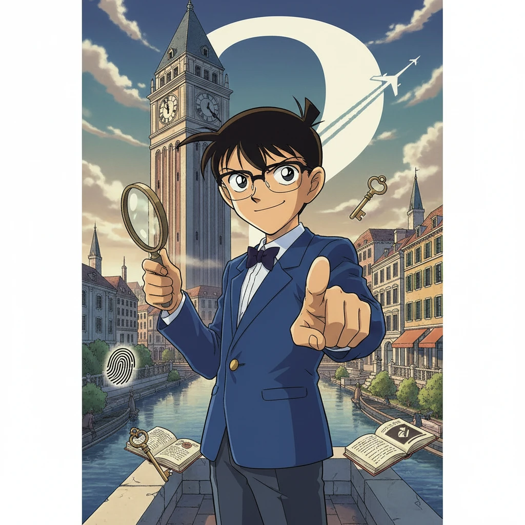 Photo to Detective Conan style example