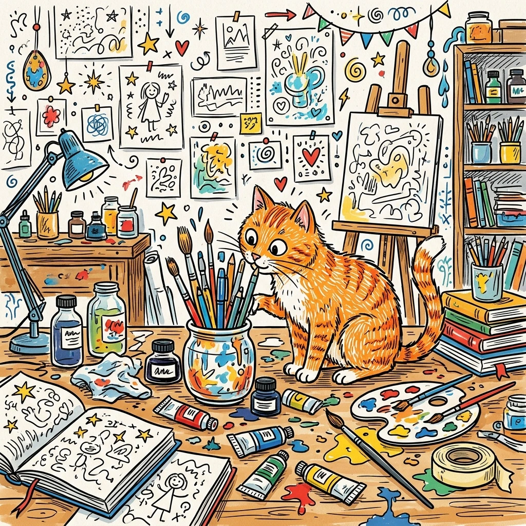 Photo to Doodle Art style example