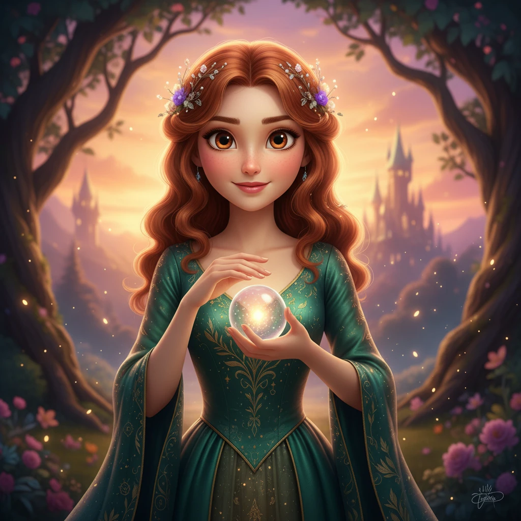Photo to Fairytale Princess Animation style example