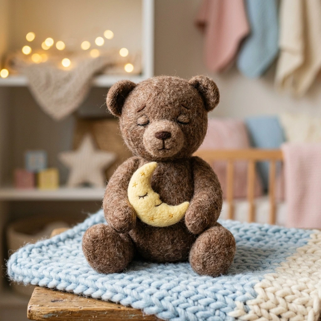 Photo to Felted Wool Doll style example