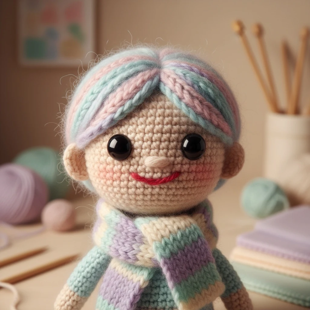 Photo to Knitted Yarn style example