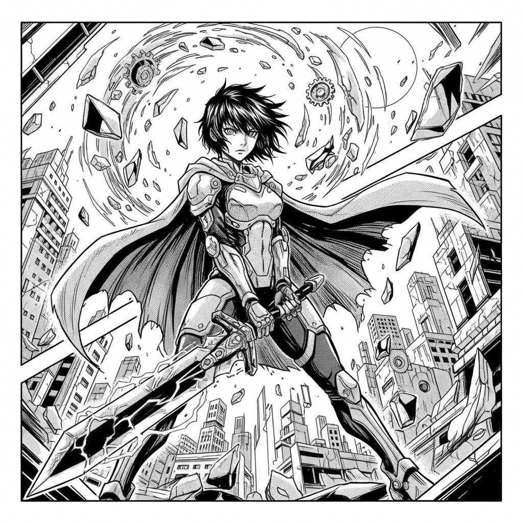 Photo to Manga style example