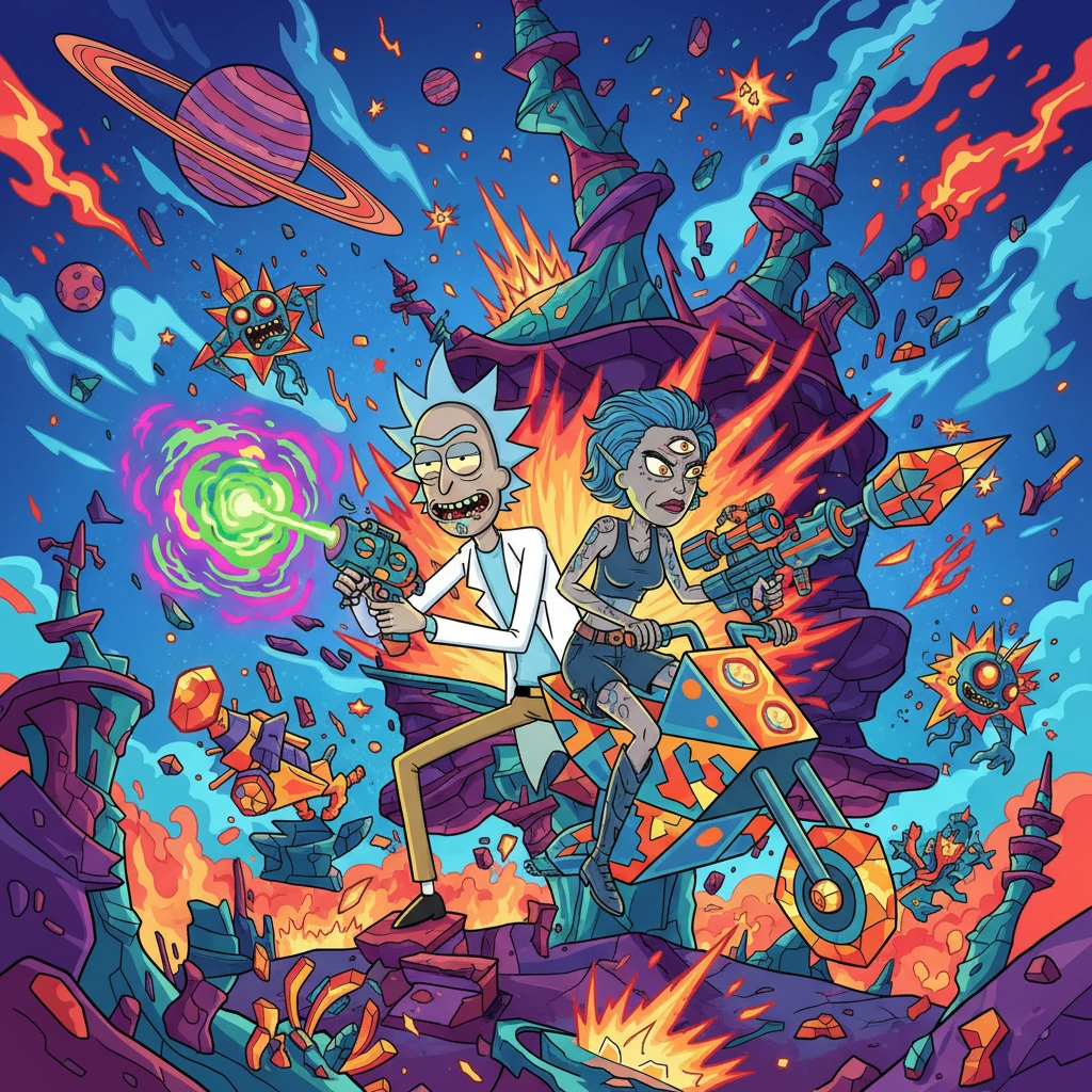 Photo to Rick and Morty style example