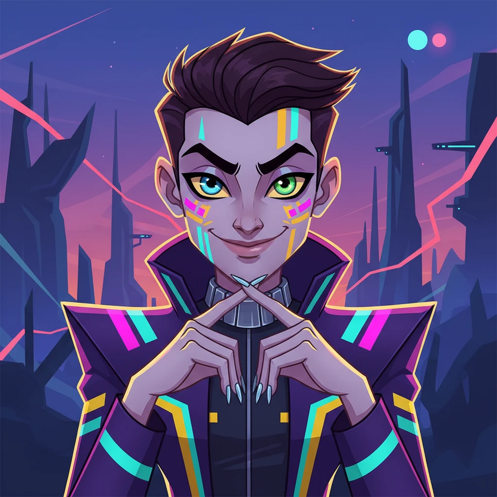 Photo to Adult Sci-Fi Cartoon style example
