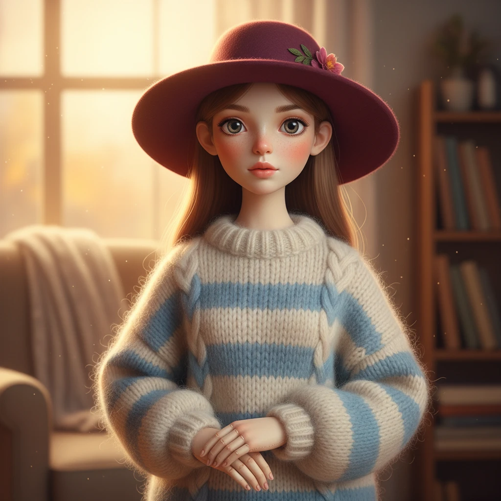 Photo to Textile Craft Doll style example