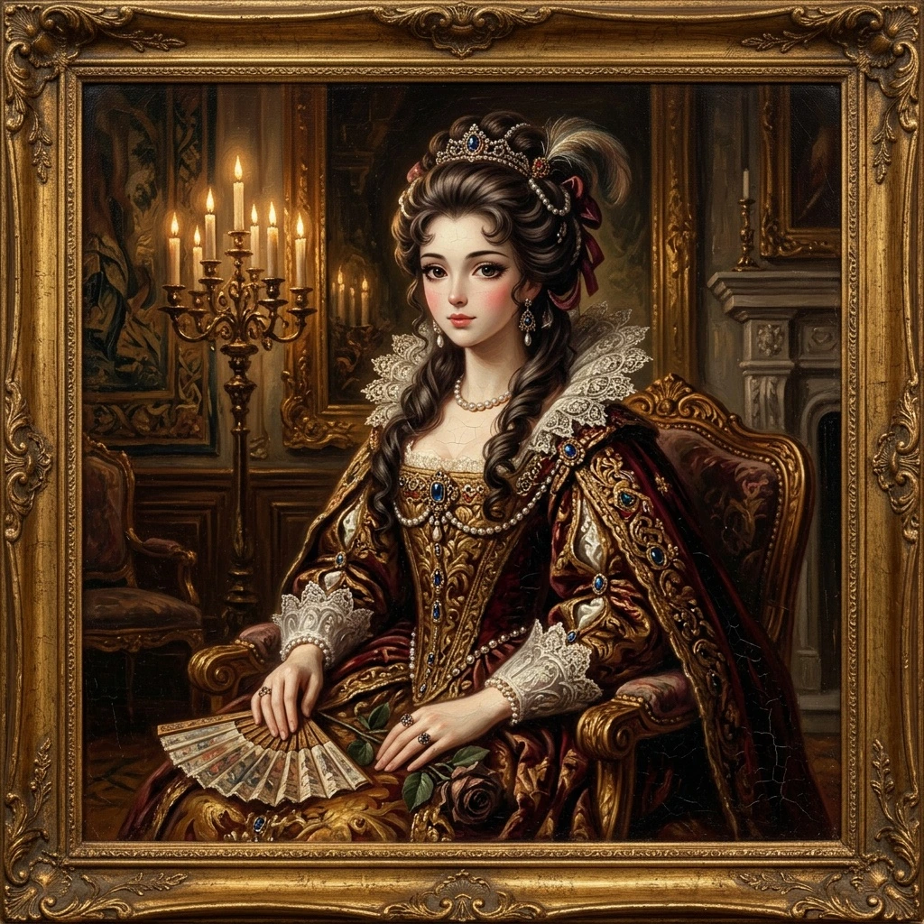 Photo to Vintage Oil Painting Anime style example